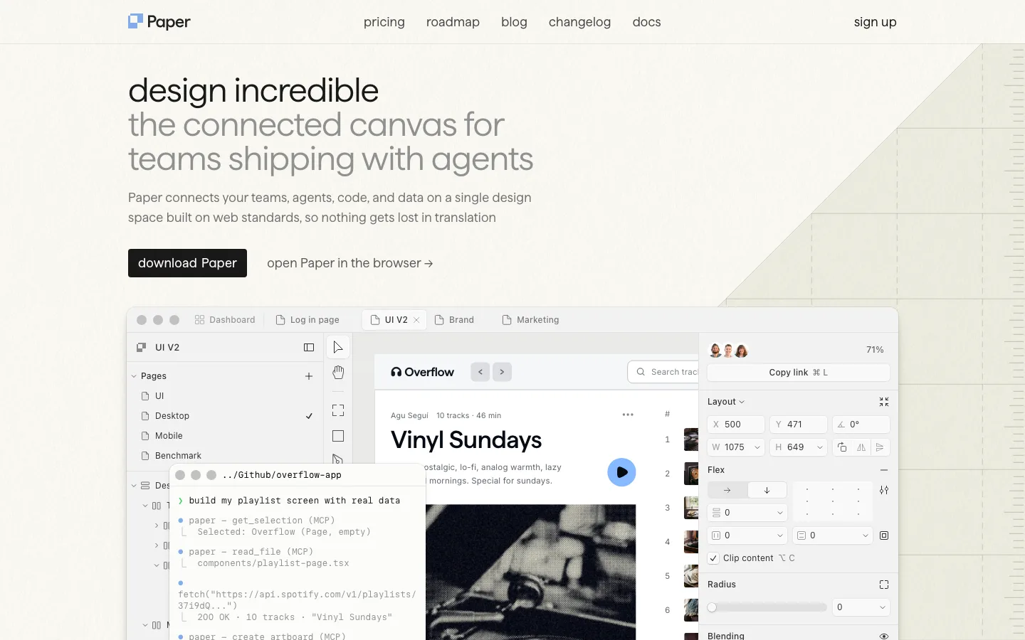 paper.design — Hero