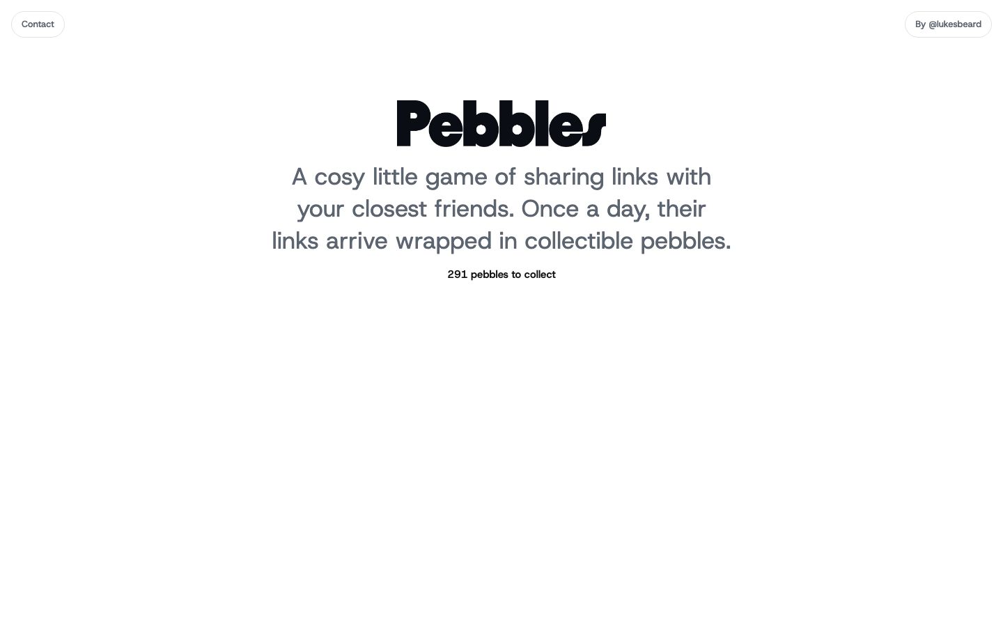 pebbles.show — the captured page