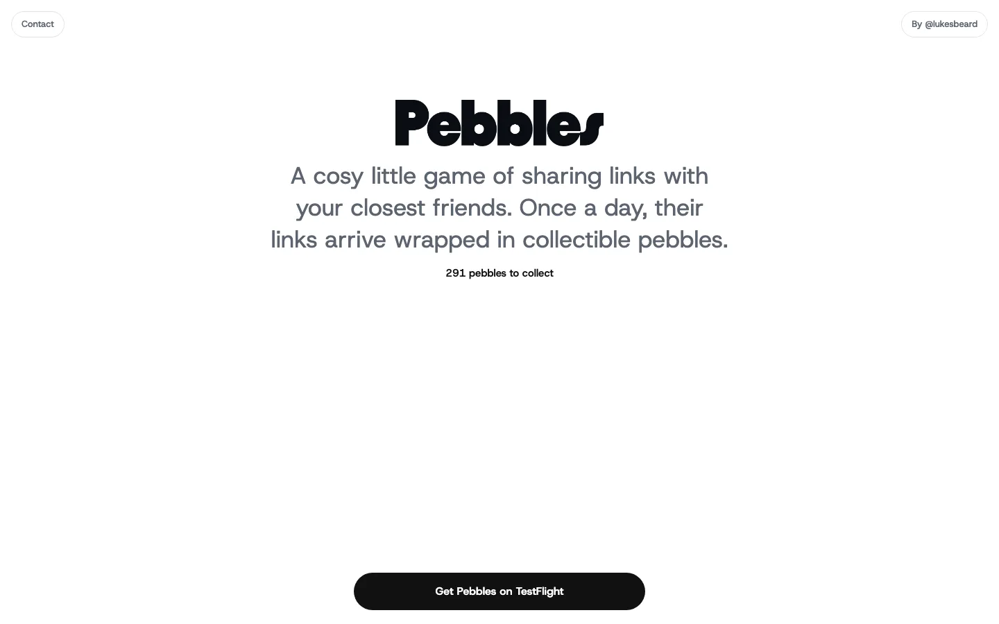 pebbles.show — Hero