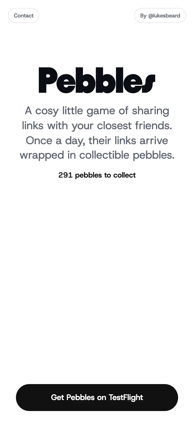 pebbles.show — Mobile