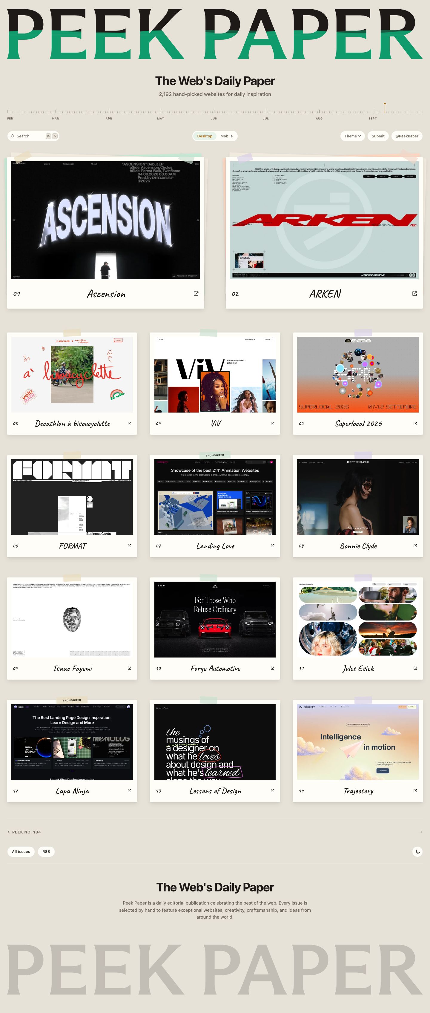 peekpaper.com — the captured page