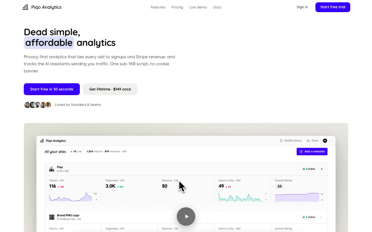 piqo.app — Hero