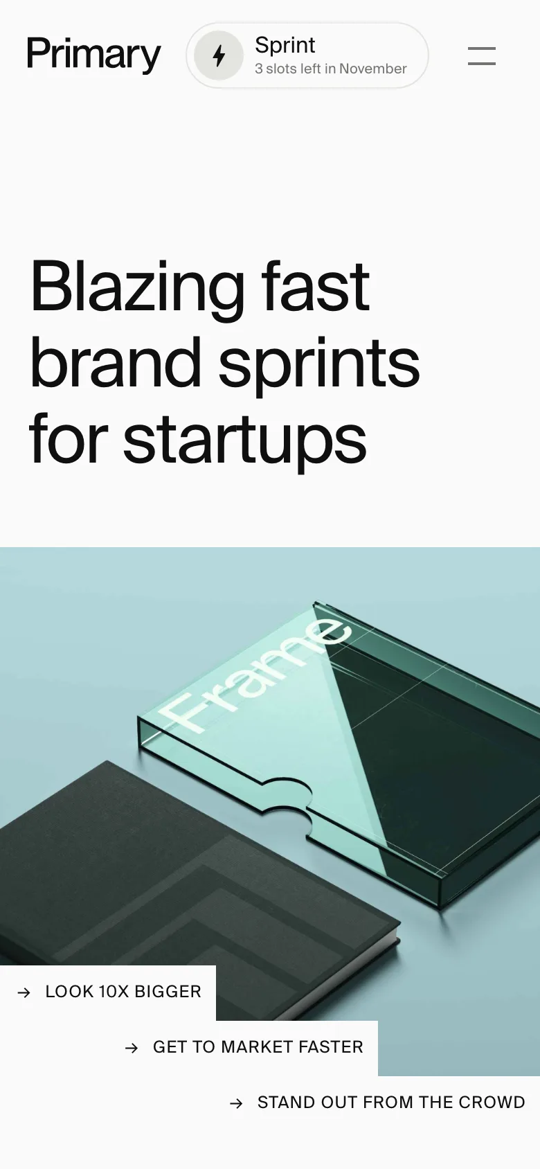 primary.studio — Mobile