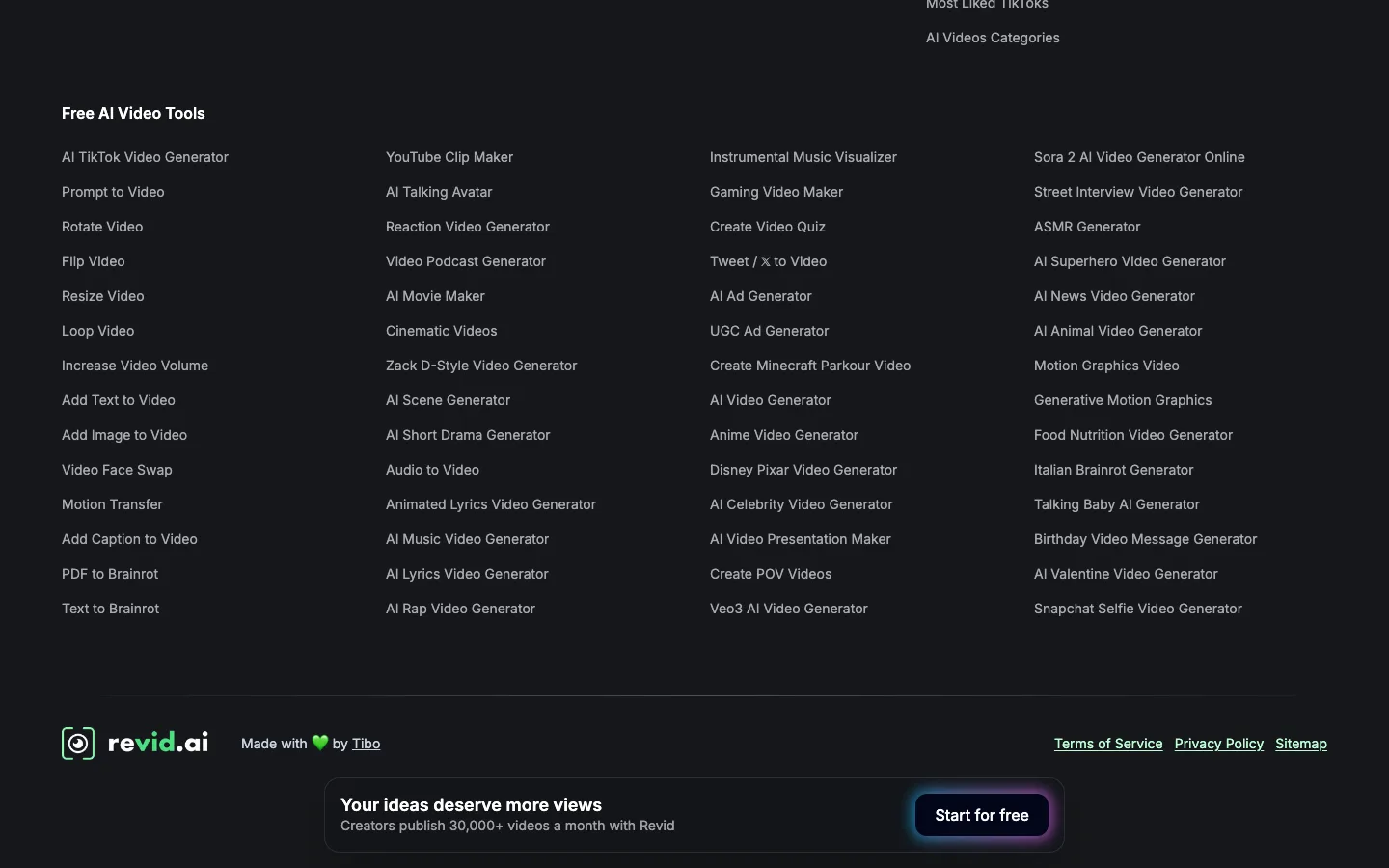revid.ai — Footer