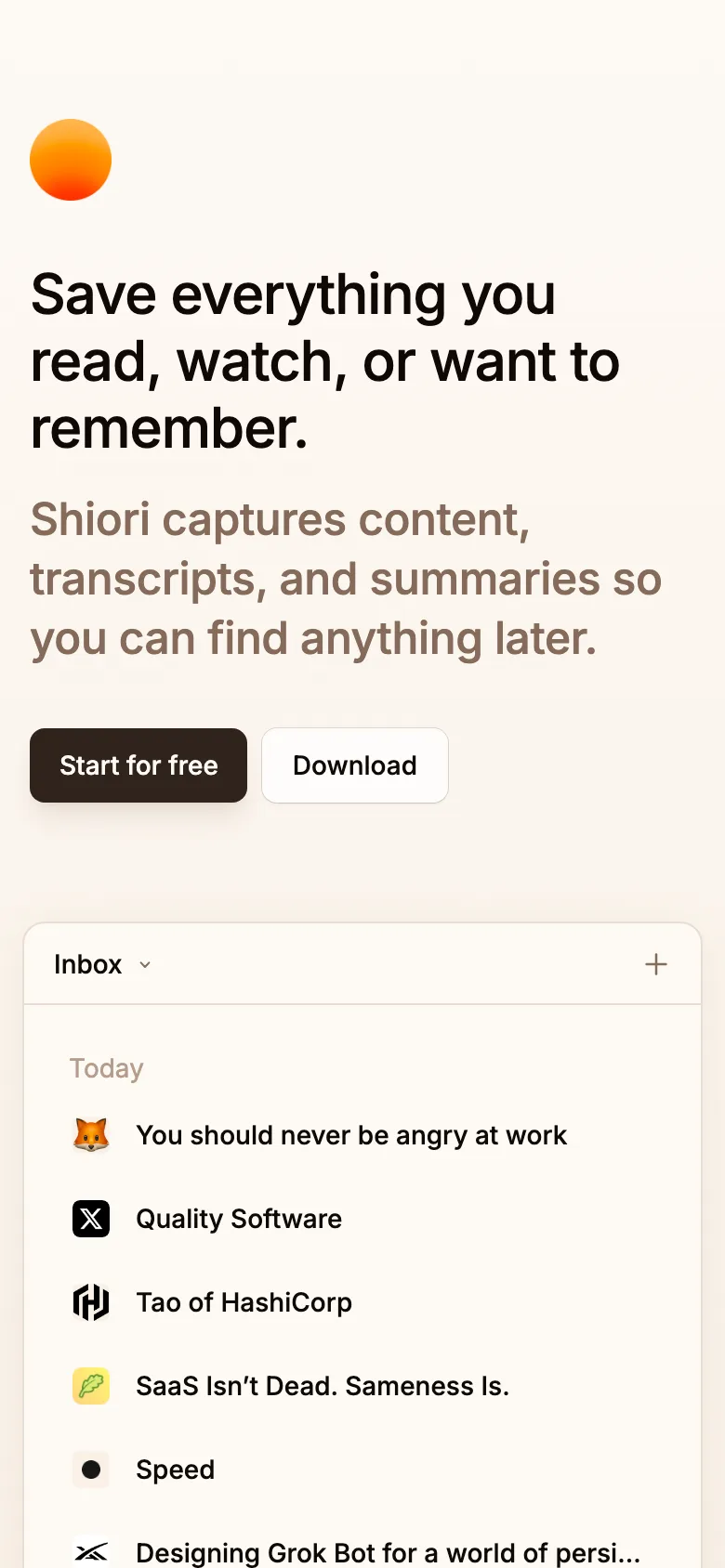 shiori.sh — Mobile