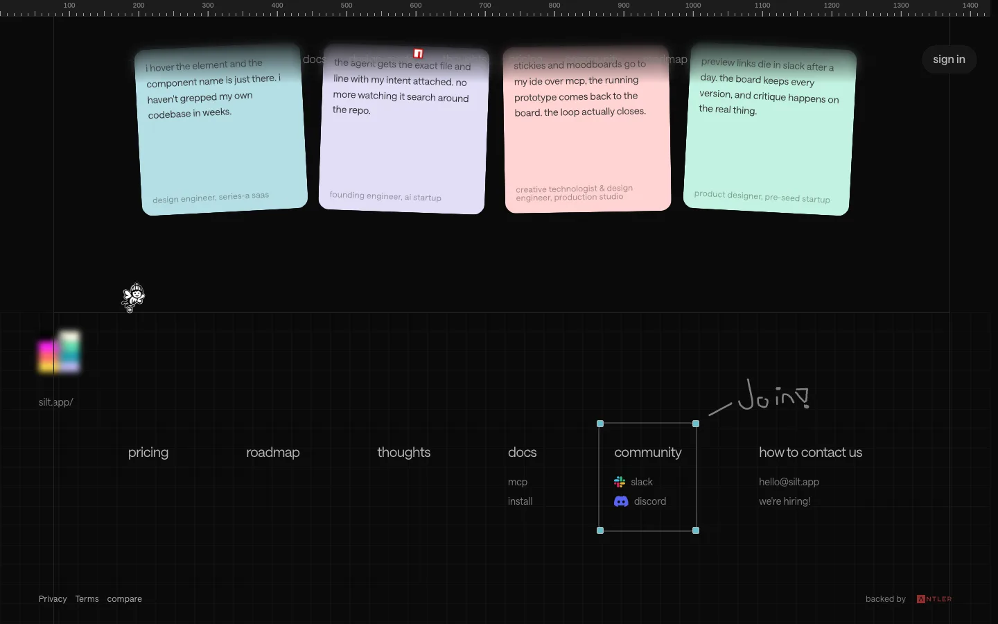 silt.app — Footer