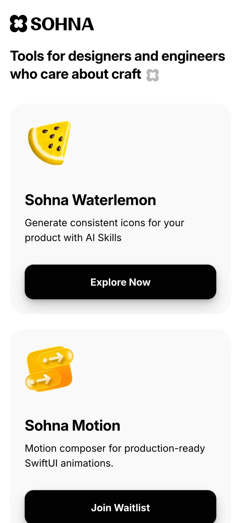 sohna.dev — Mobile
