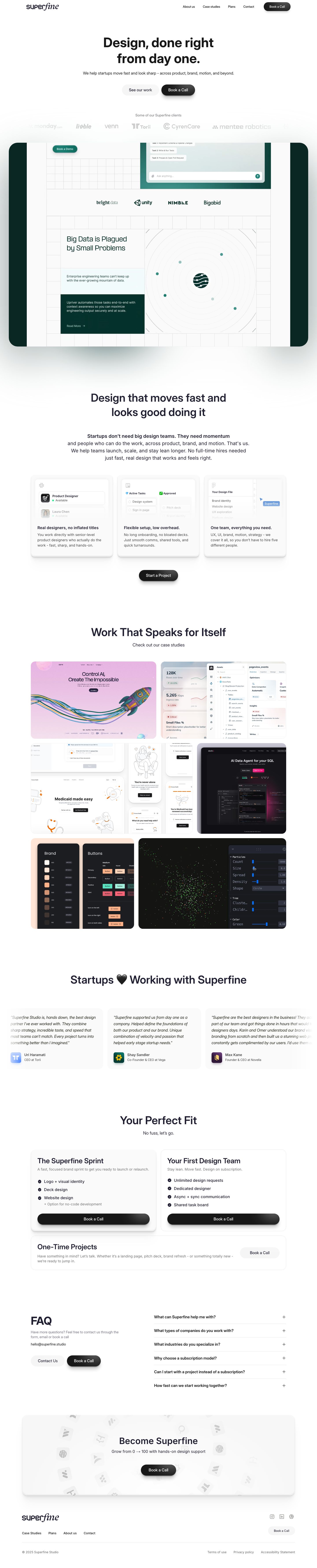 superfine.studio — the captured page