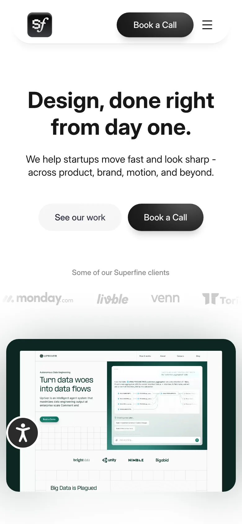 superfine.studio — Mobile