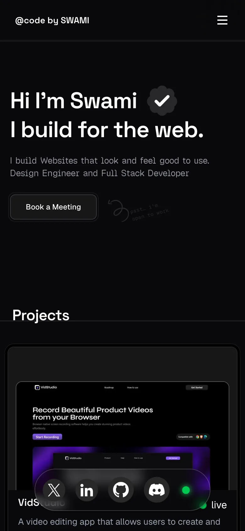 swamii.me — Mobile