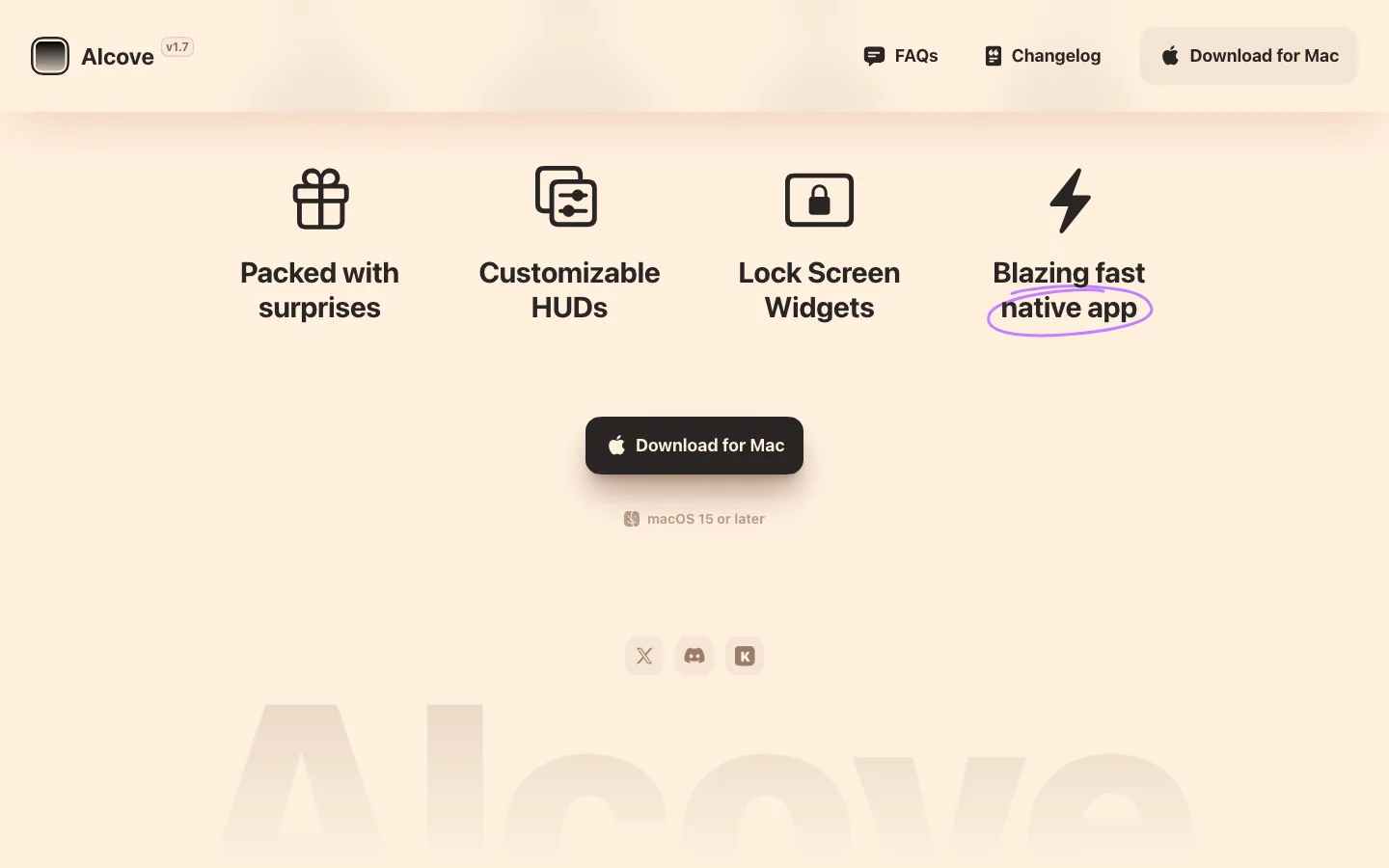 tryalcove.com — Footer