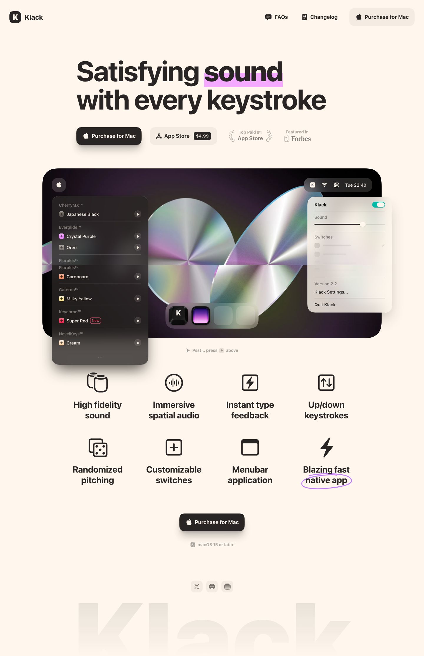 tryklack.com — Full page