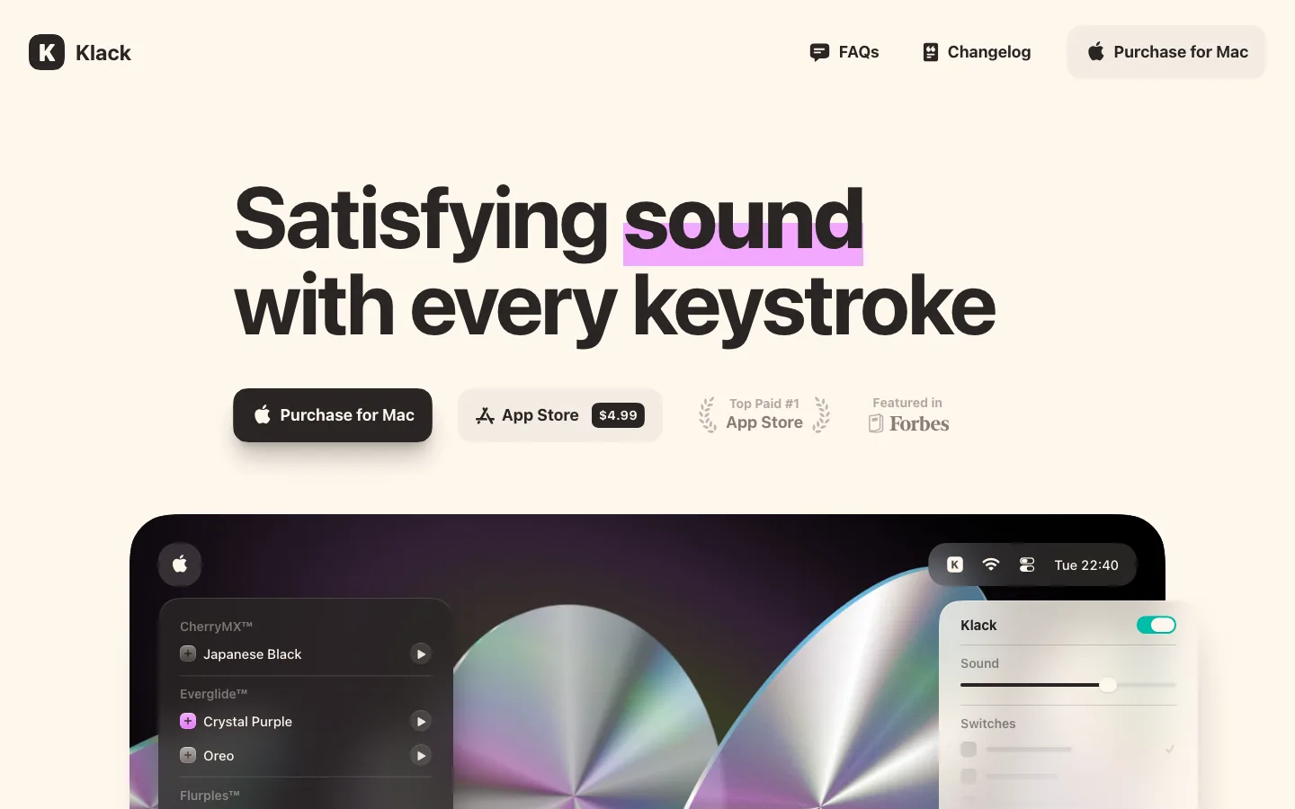 tryklack.com — Hero