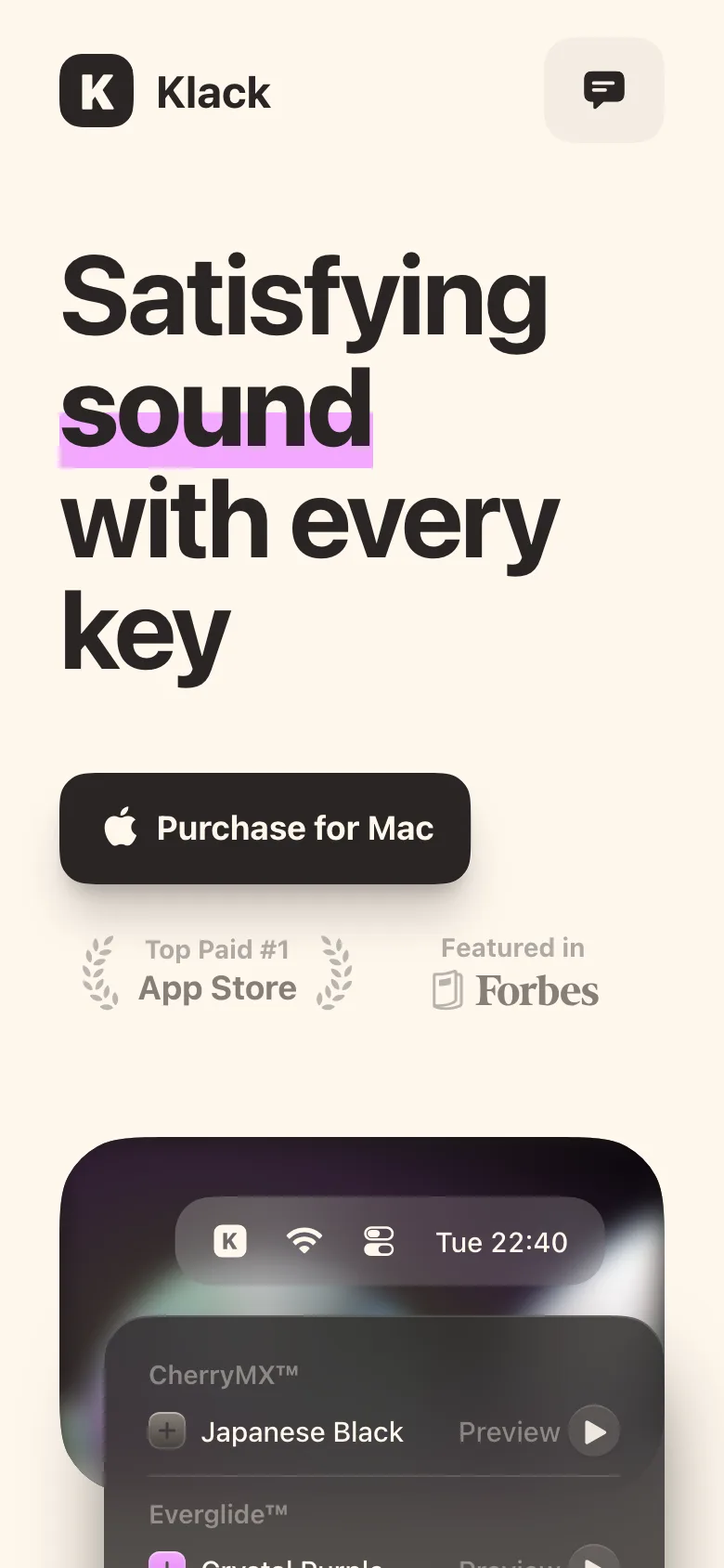 tryklack.com — Mobile