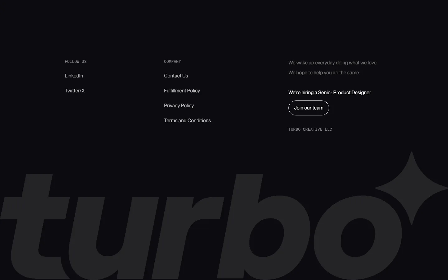 turbodesign.co — Footer