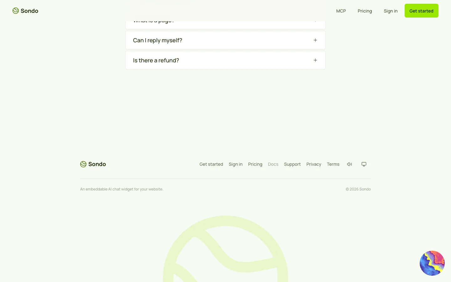 usesondo.com — Footer