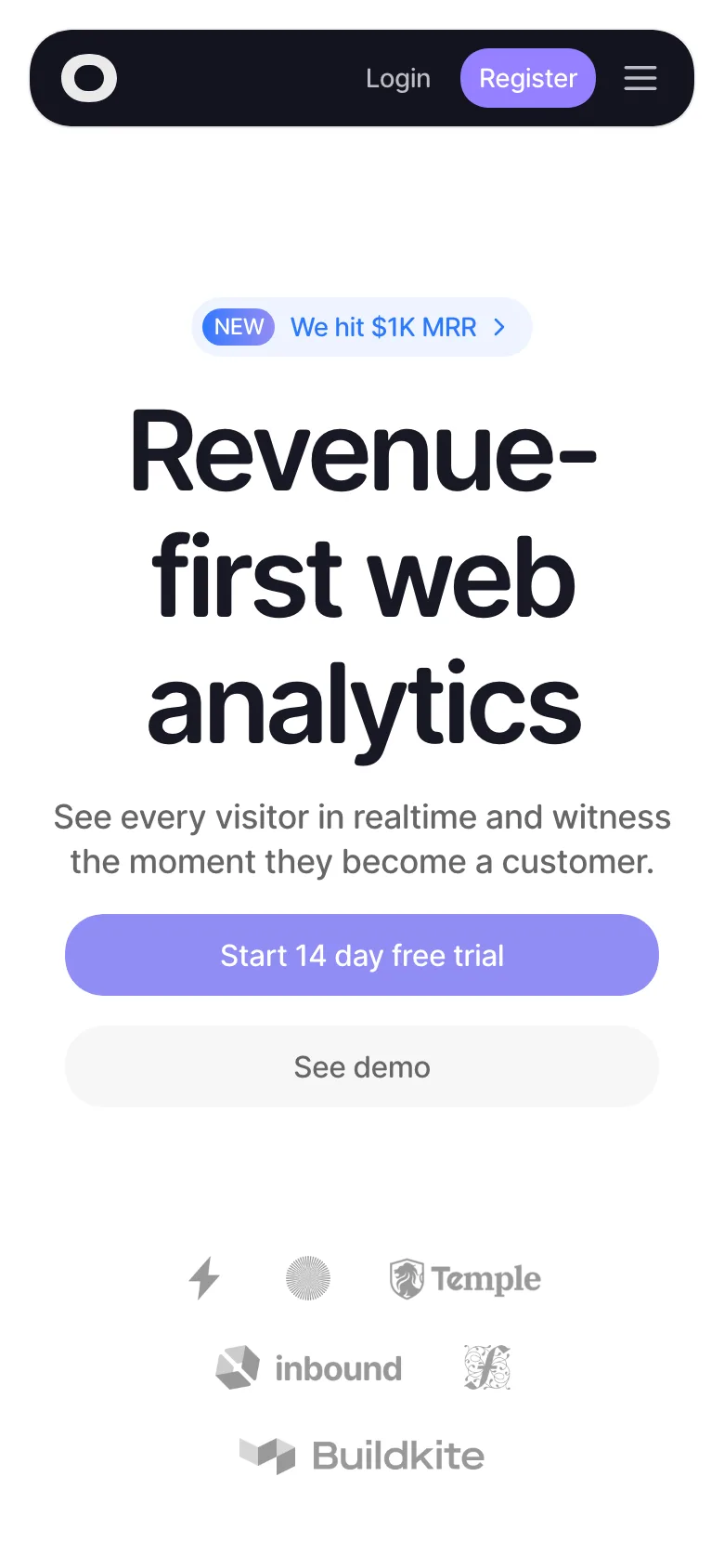 visitors.now — Mobile